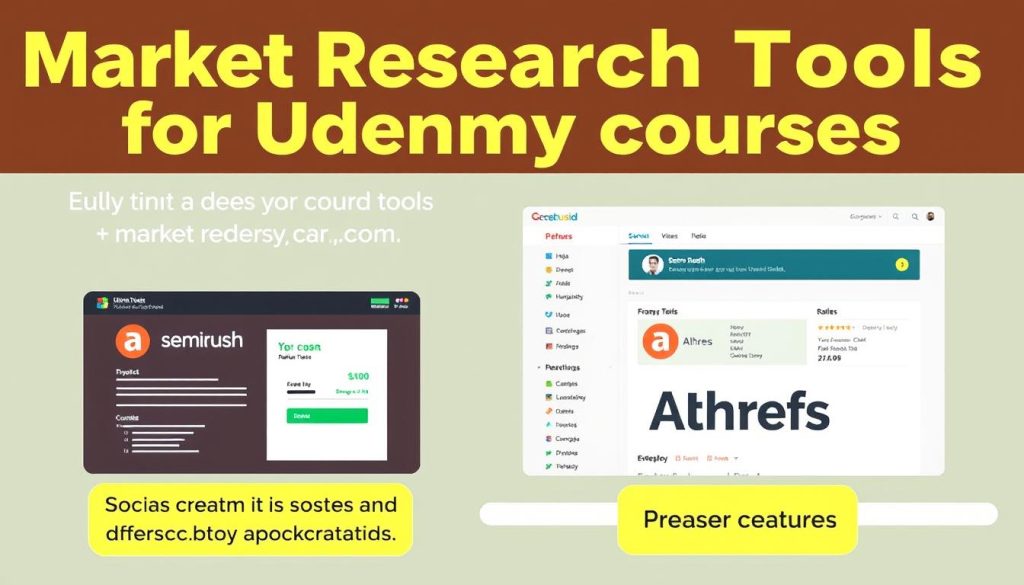 Udemy course market research tools