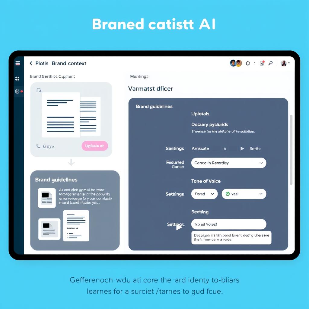 Brand context training in Brandblast AI social media software
