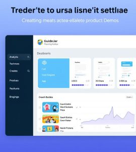 GuideJar dashboard interface showing interactive guide creation