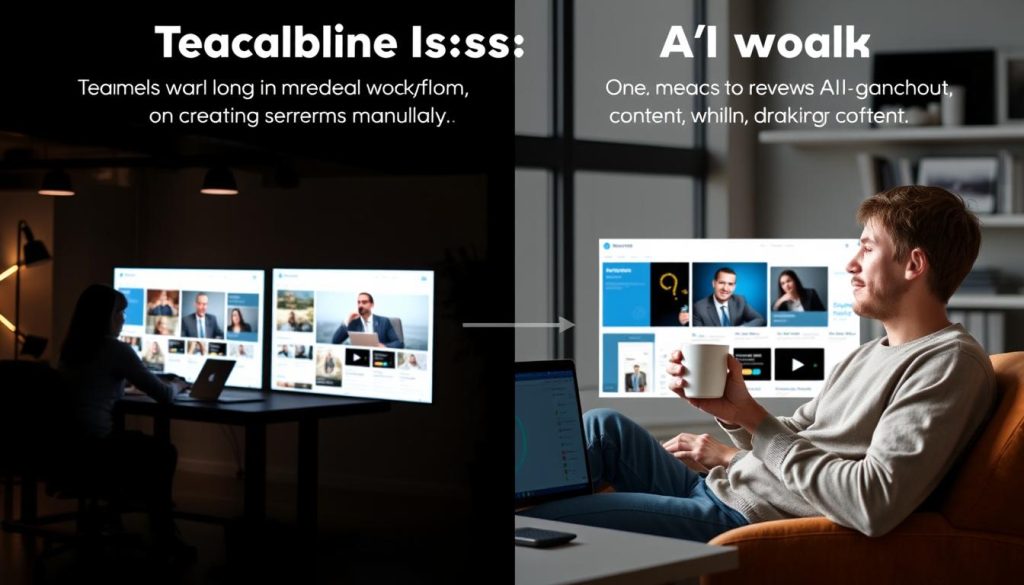 Marketing team saving time with Brandblast AI social media software