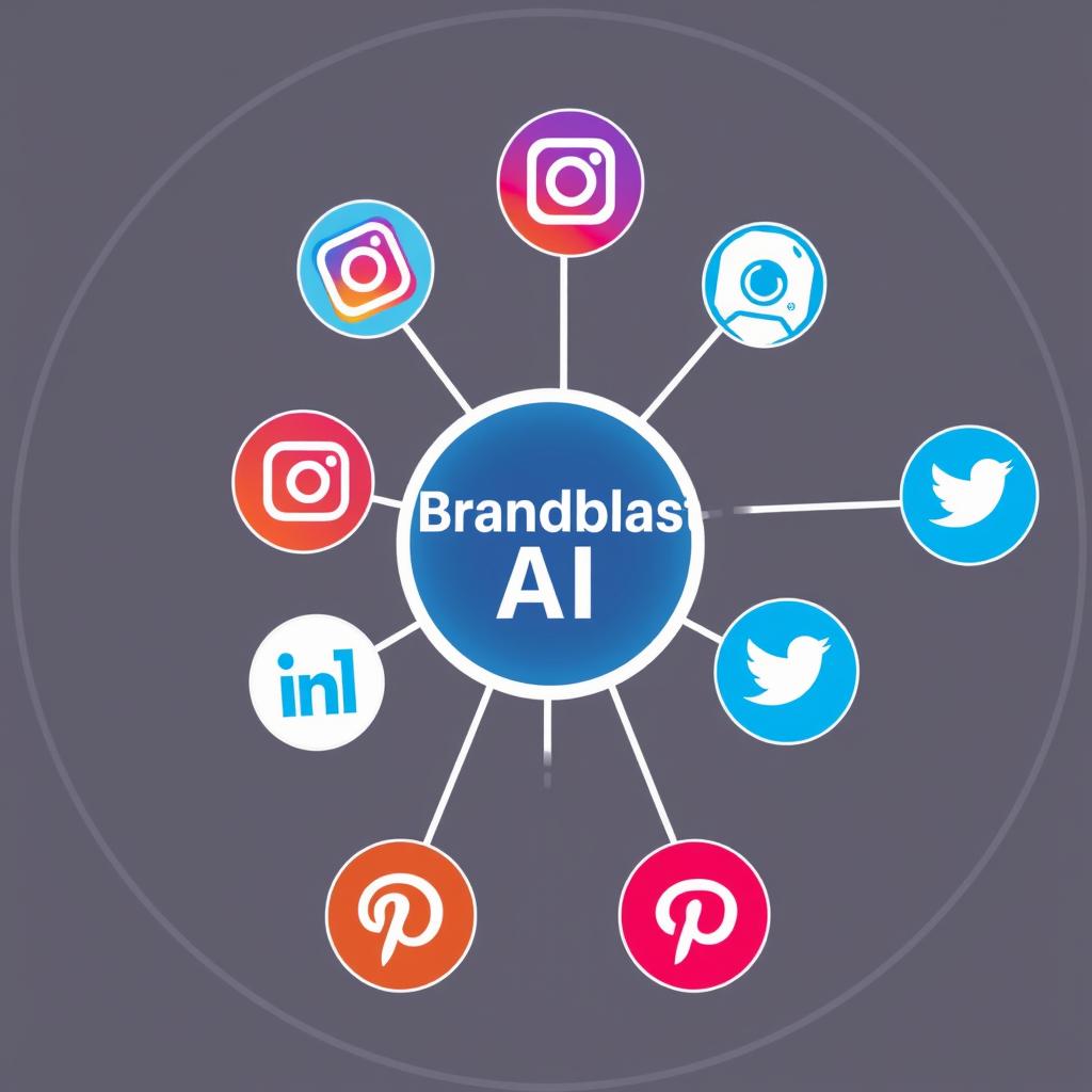 Multiple social media platforms connected to Brandblast AI