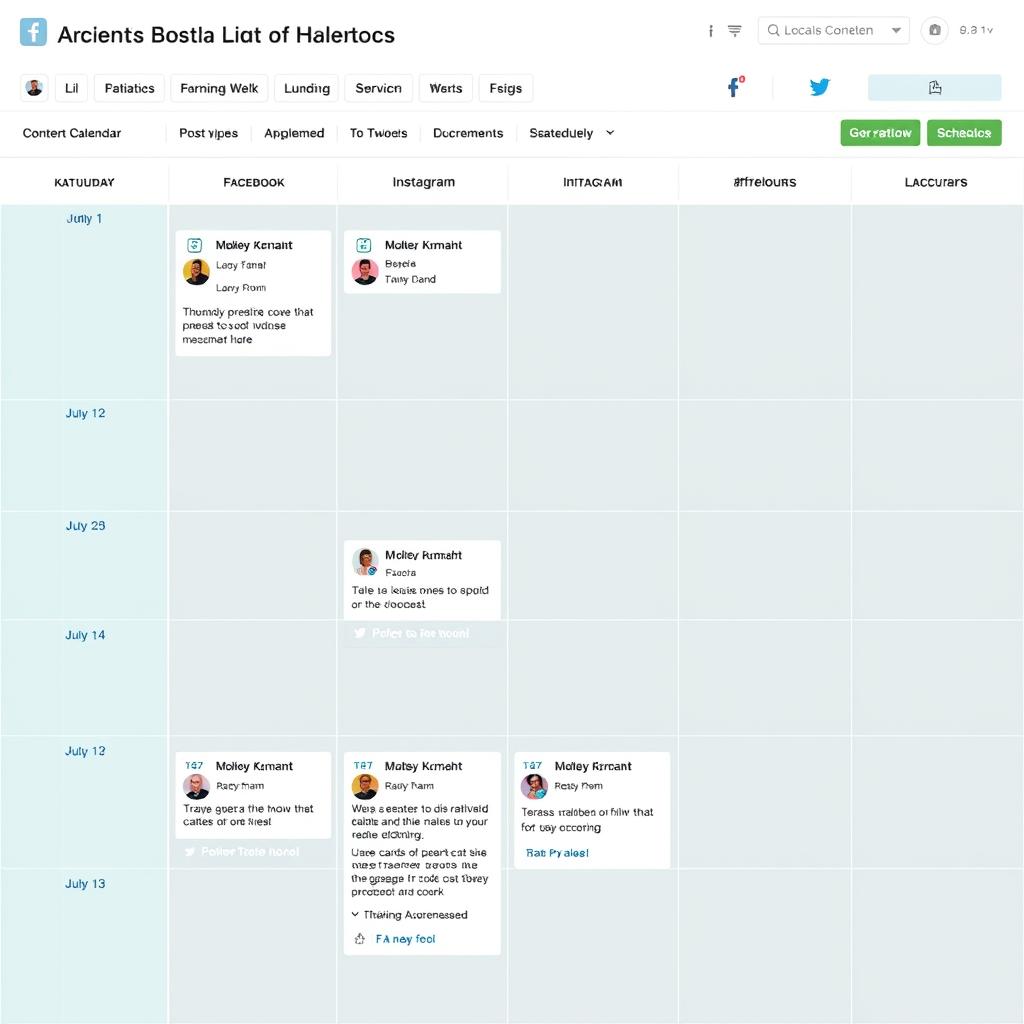 Social media campaign scheduling calendar in Brandblast AI