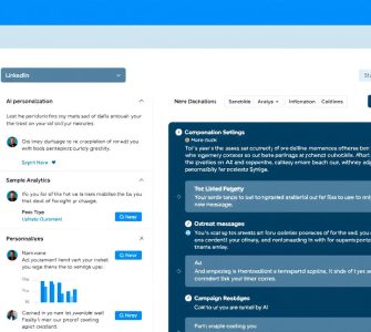 Syndie.io dashboard showing AI-powered LinkedIn outreach features